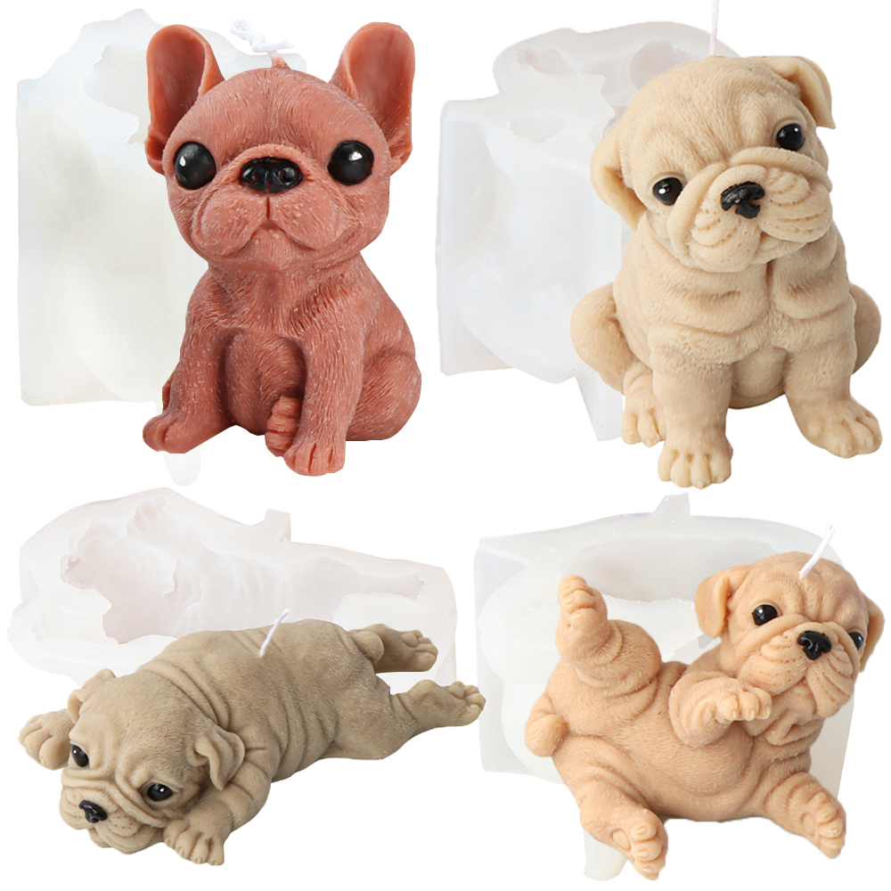 Soap Making Additives - 3D Dog Silicone Candle Molds Shar
