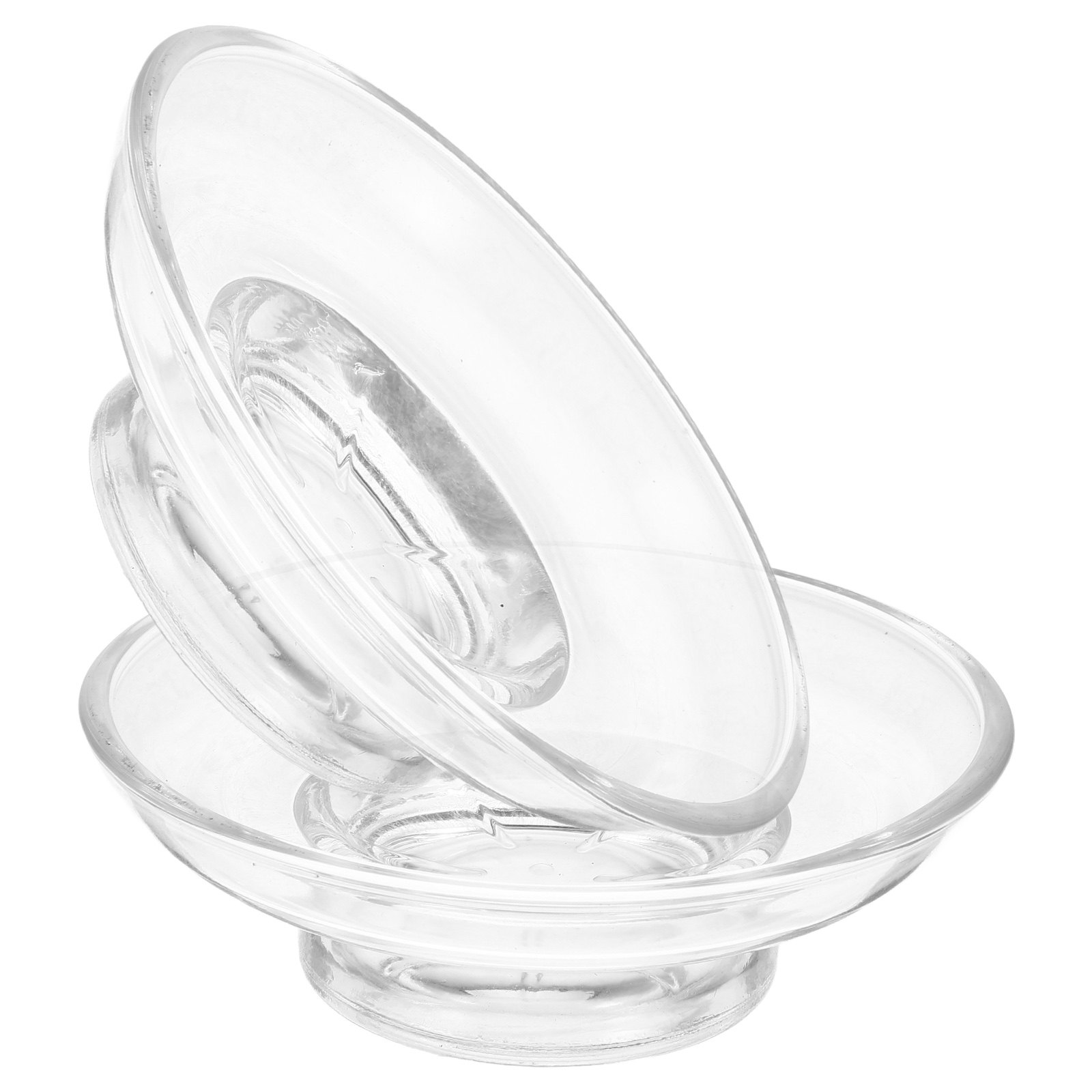 Soap Dish Draining - 2Pcs Glass Soap Dish Transparent Clear