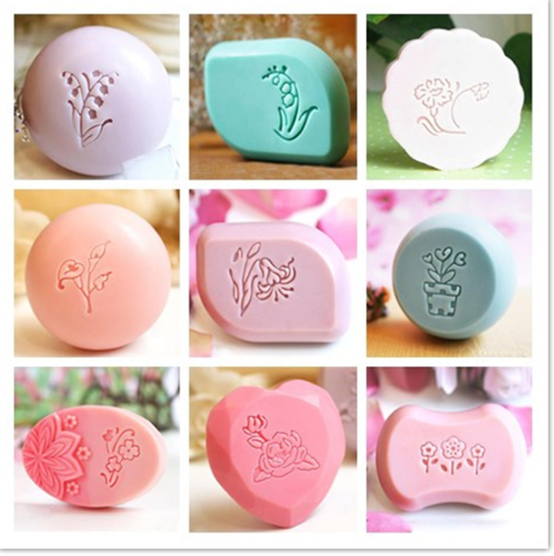 Soap Stamp Custom - Small Flower Pattern Handmade Soap Stamp,