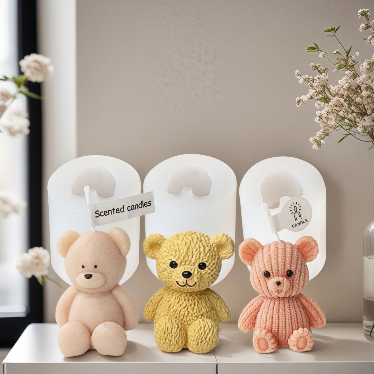Soap Making Additives - 3D Cute Bear Candle Making Mould