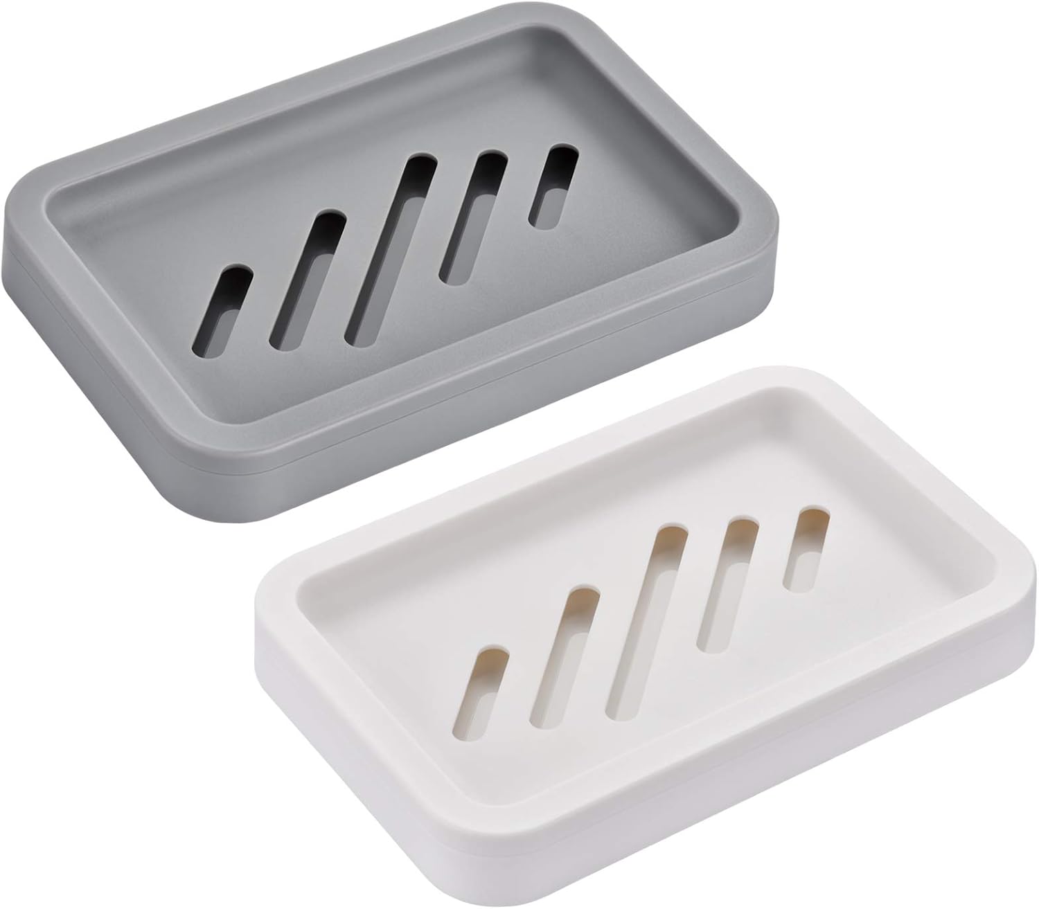 Soap Dish Draining - 2-Pack Draining Soap Dish with Water