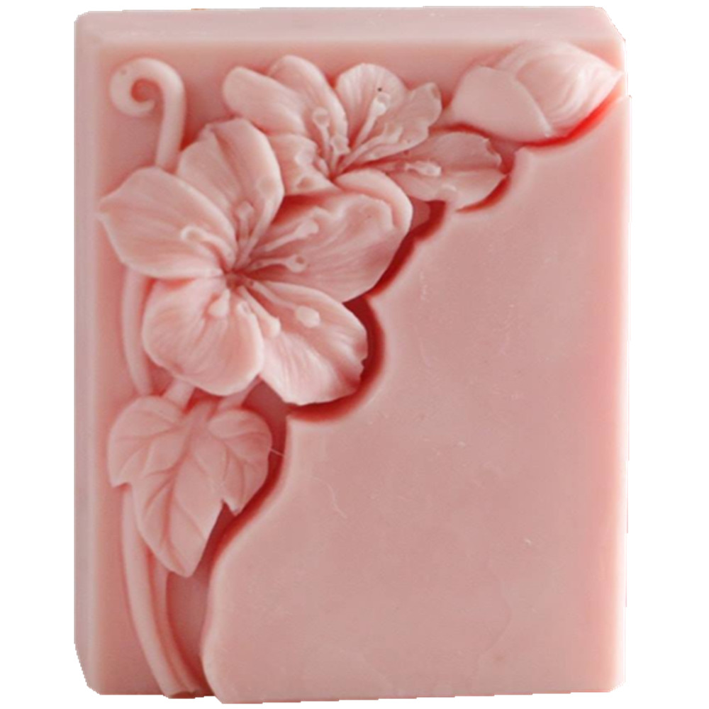 Pretty Floral Soap Mold Rectan - مراجعة Soap Making Cold Process وسعره