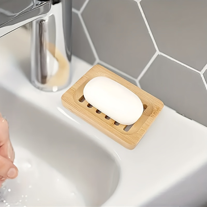 Bamboo Case Tray Wooden Preven - مراجعة Soap Dish Draining وسعره