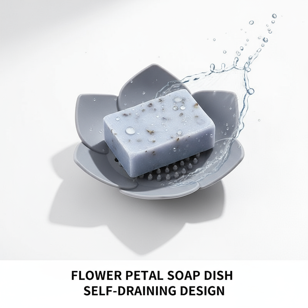 Soap Box Lotus Shape Non-slip  - مراجعة Soap Dish Draining وسعره
