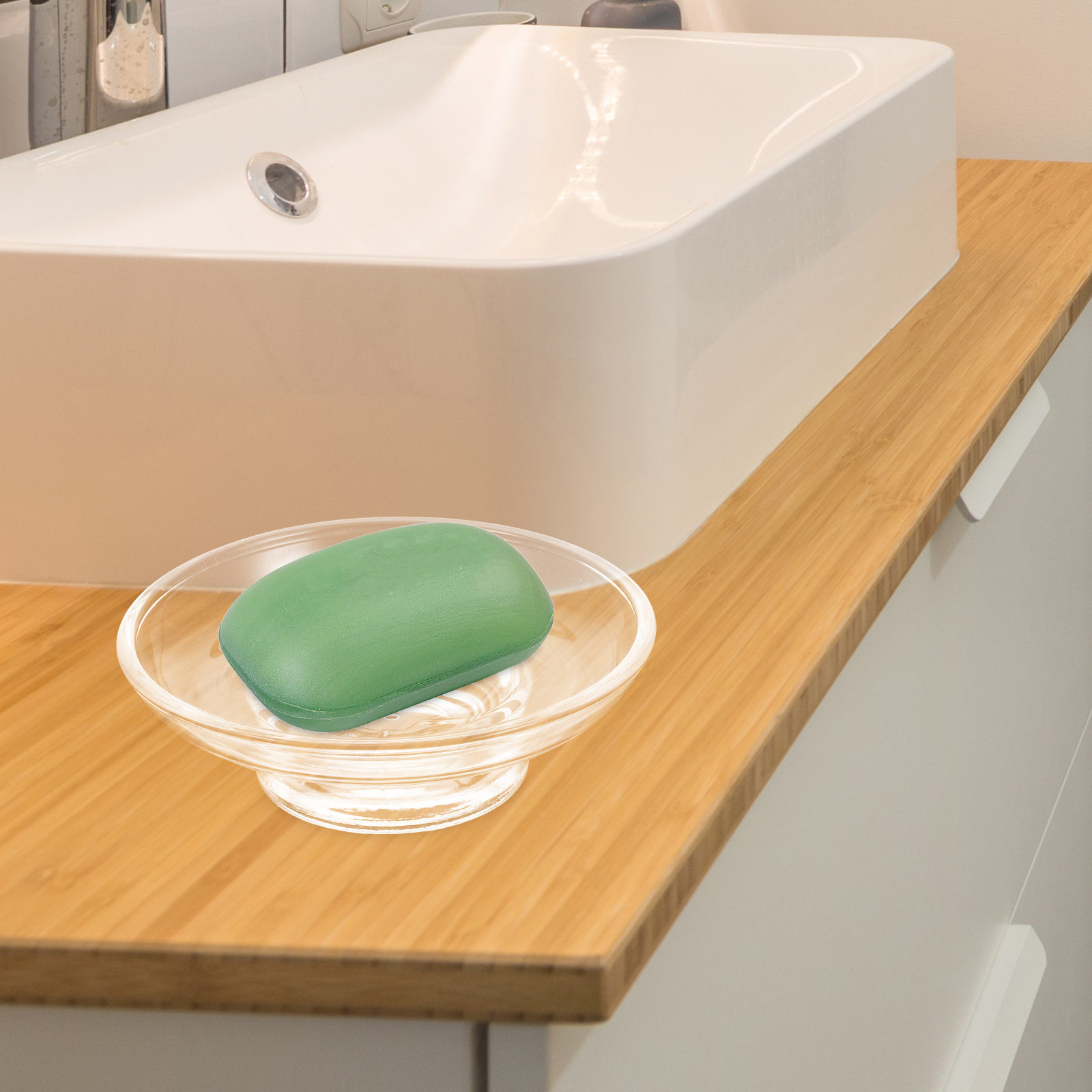 2Pcs Glass Soap Dish Transpare - مراجعة Soap Dish Draining وسعره