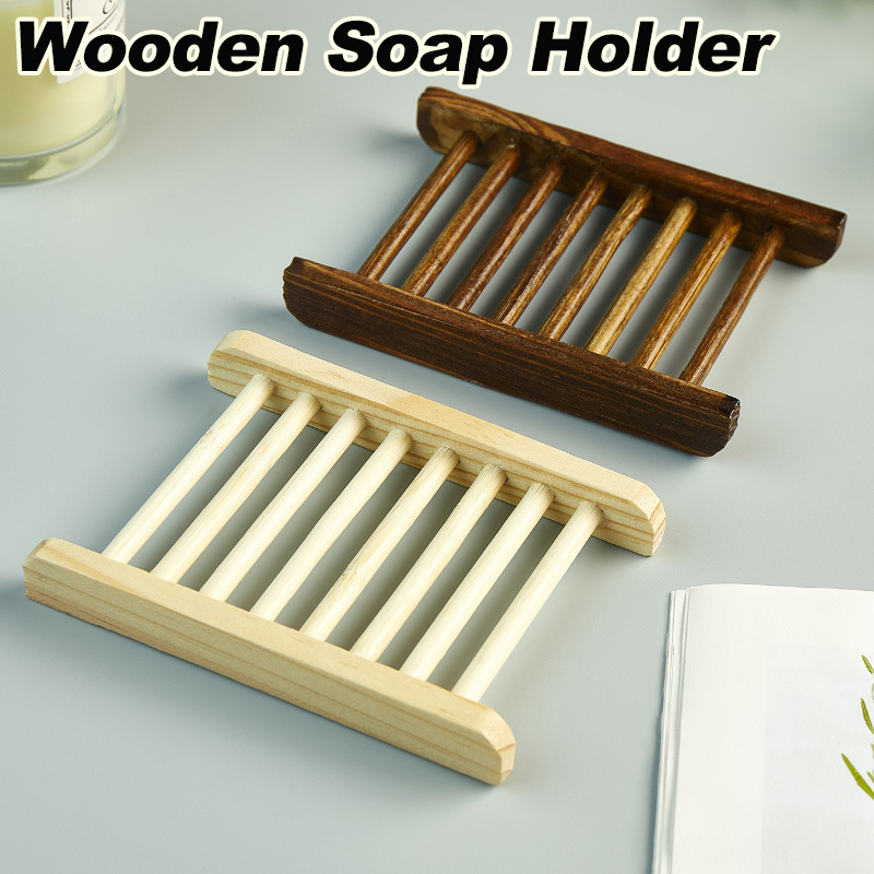 Wooden Soap Dishes Tray Bathro - مراجعة Soap Dish Draining وسعره