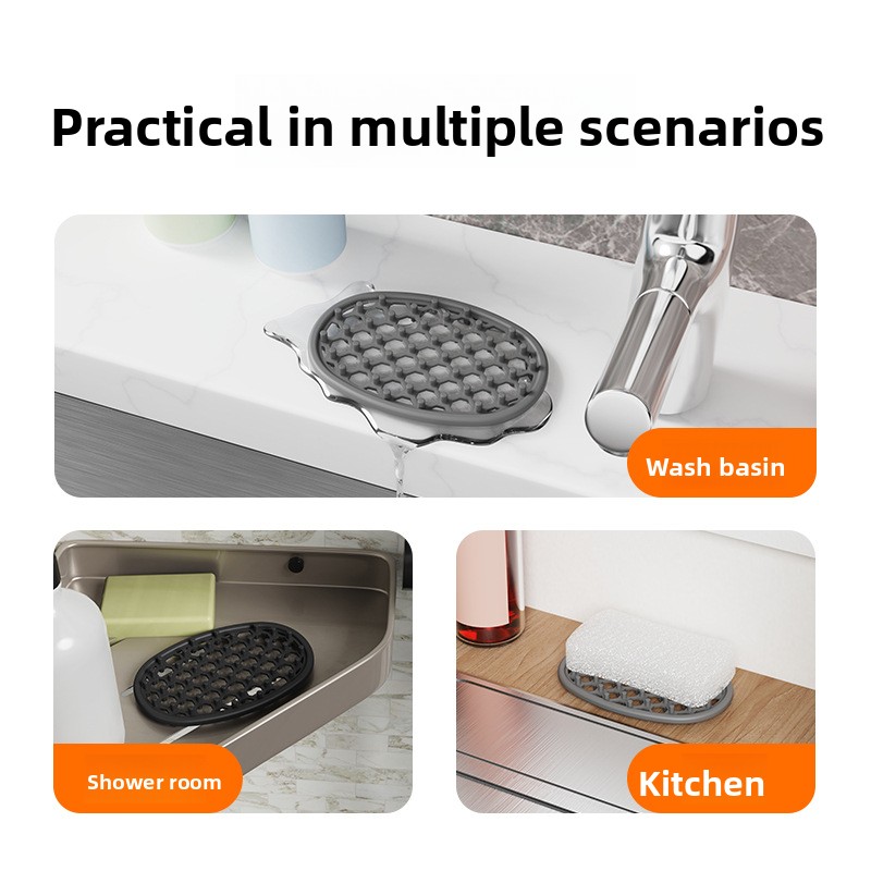 Silicone Soap Box - No-drillin - مراجعة Soap Dish Draining وسعره