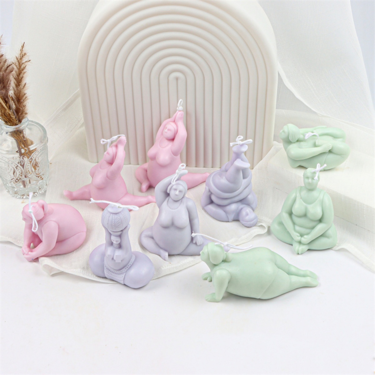 3D Lady Body Candle Mold Yoga  - مراجعة Soap Making Additives وسعره
