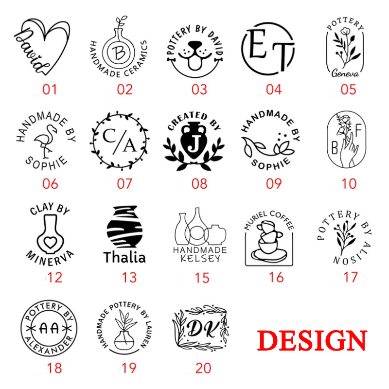 Custom Pottery Stamp for Clay  - مراجعة Soap Stamp Custom وسعره