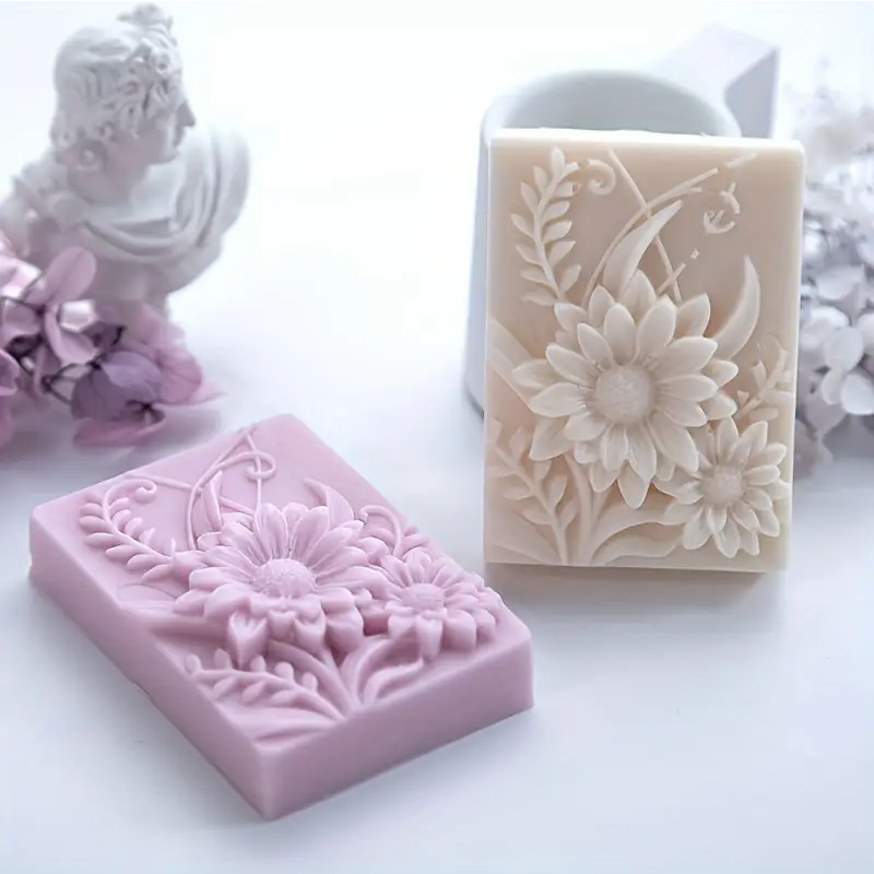 3D Flower Square Soap Silicone - مراجعة Soap Making Additives وسعره