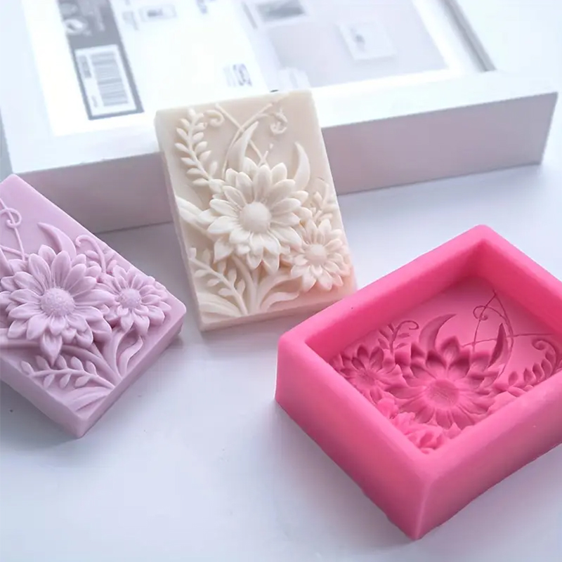 3D Flower Square Soap Silicone - مراجعة Soap Making Additives وسعره