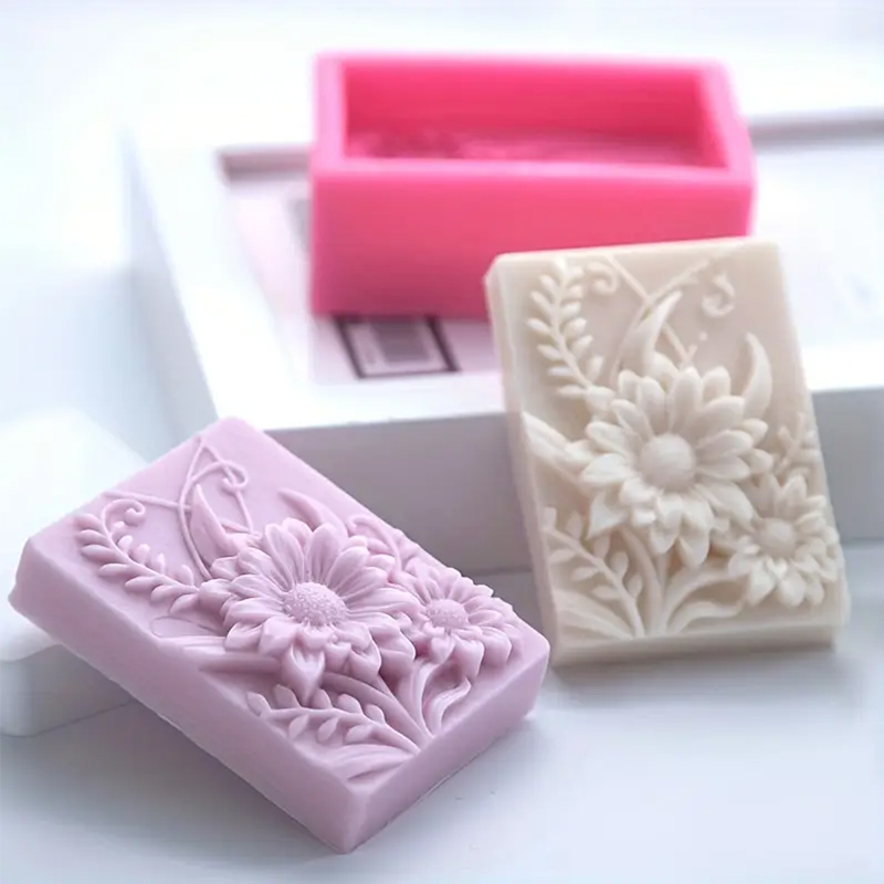 3D Flower Square Soap Silicone - مراجعة Soap Making Additives وسعره
