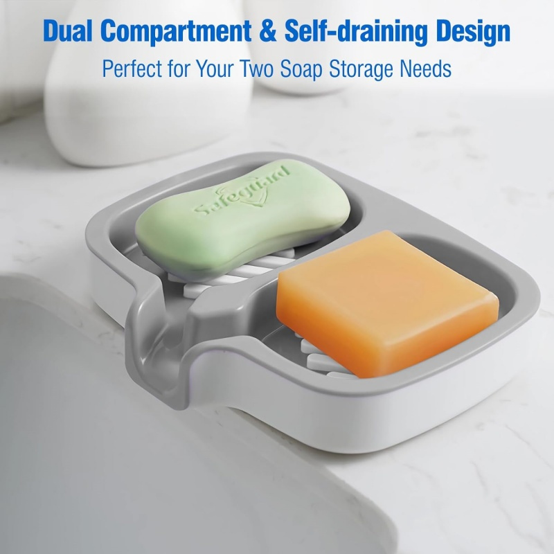 Double-Layer Soap Dish with Dr - مراجعة Soap Dish Draining وسعره