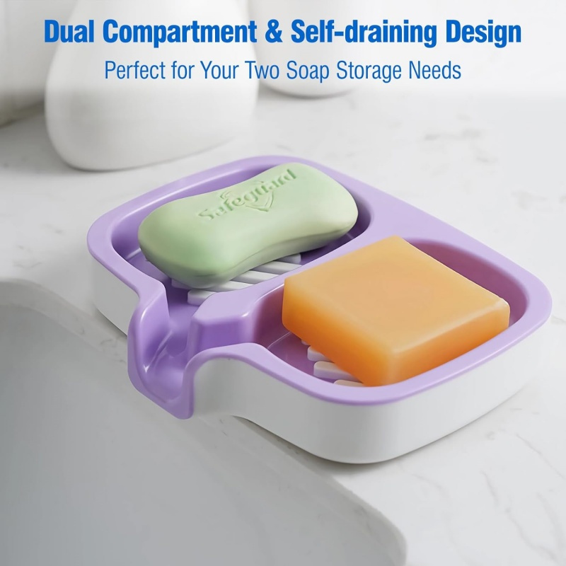 Double-Layer Soap Dish with Dr - مراجعة Soap Dish Draining وسعره