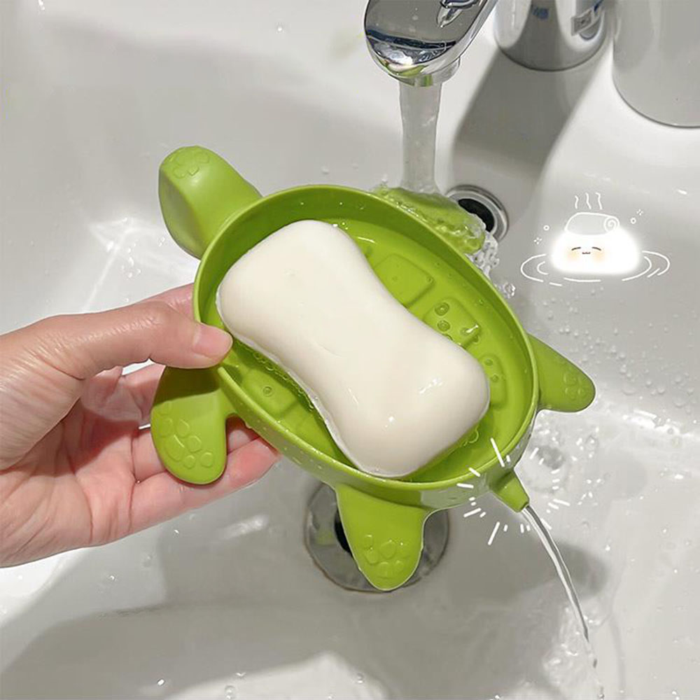 Turtle Drain Soap Box  Cartoon - مراجعة Soap Dish Draining وسعره