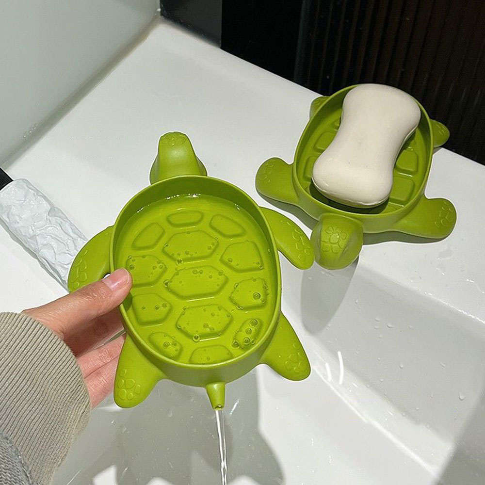 Turtle Drain Soap Box  Cartoon - مراجعة Soap Dish Draining وسعره