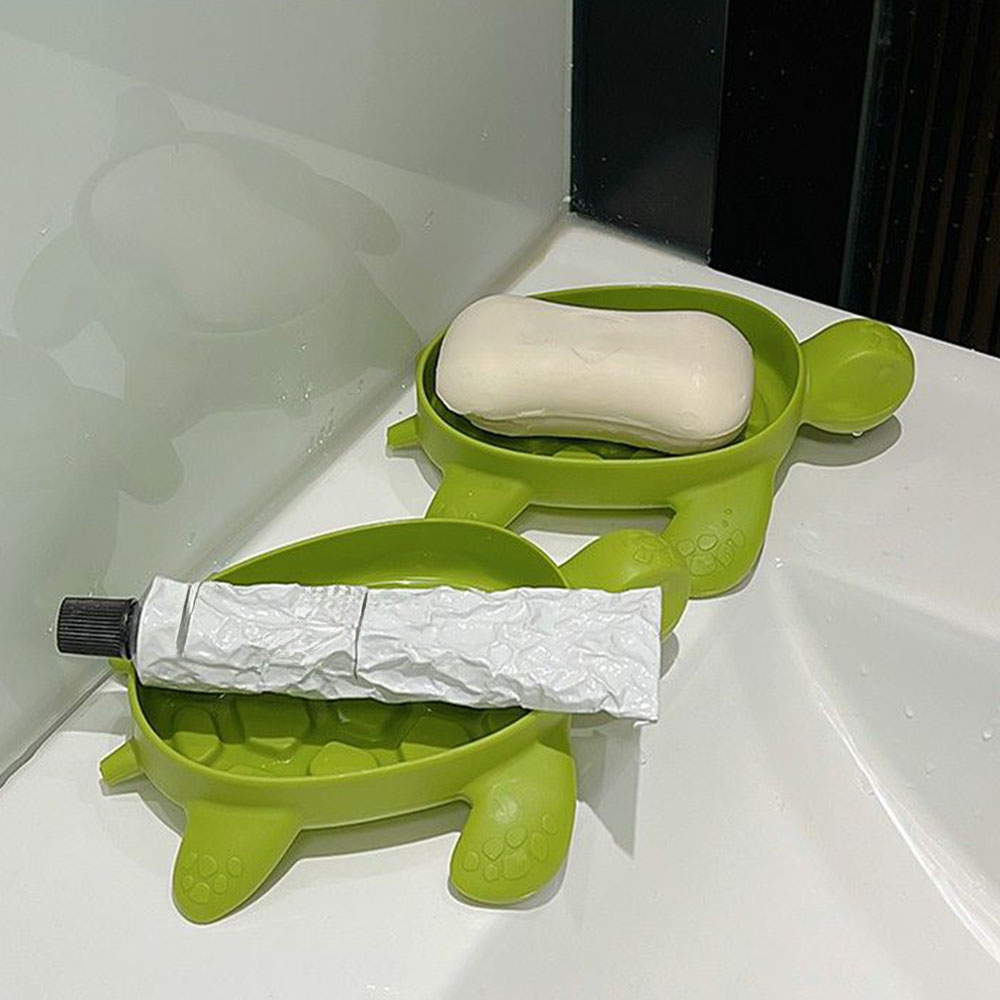 Turtle Drain Soap Box  Cartoon - مراجعة Soap Dish Draining وسعره
