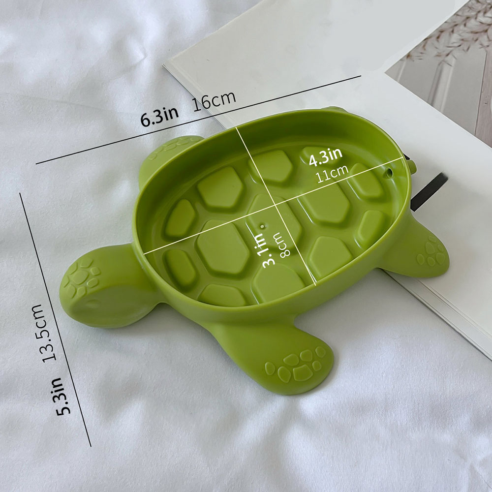 Turtle Drain Soap Box  Cartoon - مراجعة Soap Dish Draining وسعره