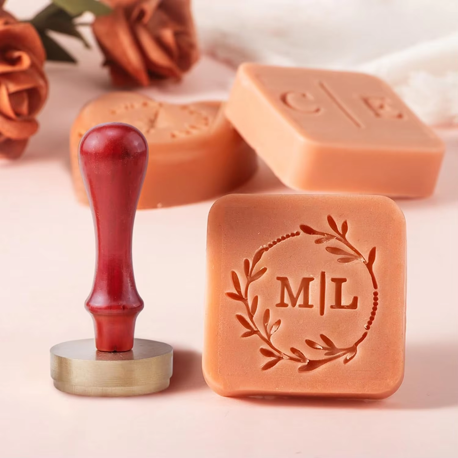Custom Clay Pattern and Wooden - مراجعة Soap Stamp Custom وسعره