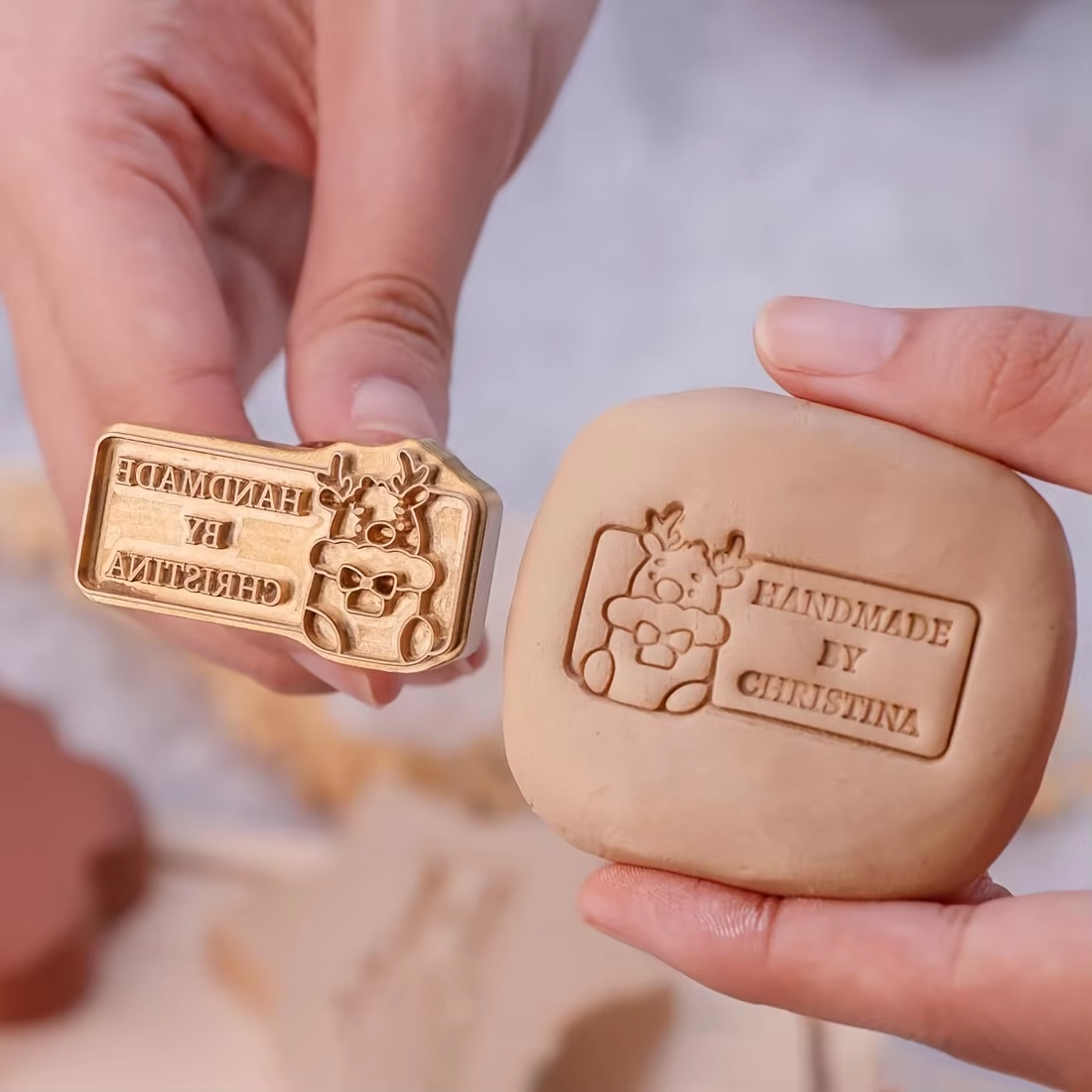 Custom Clay Pattern and Wooden - مراجعة Soap Stamp Custom وسعره
