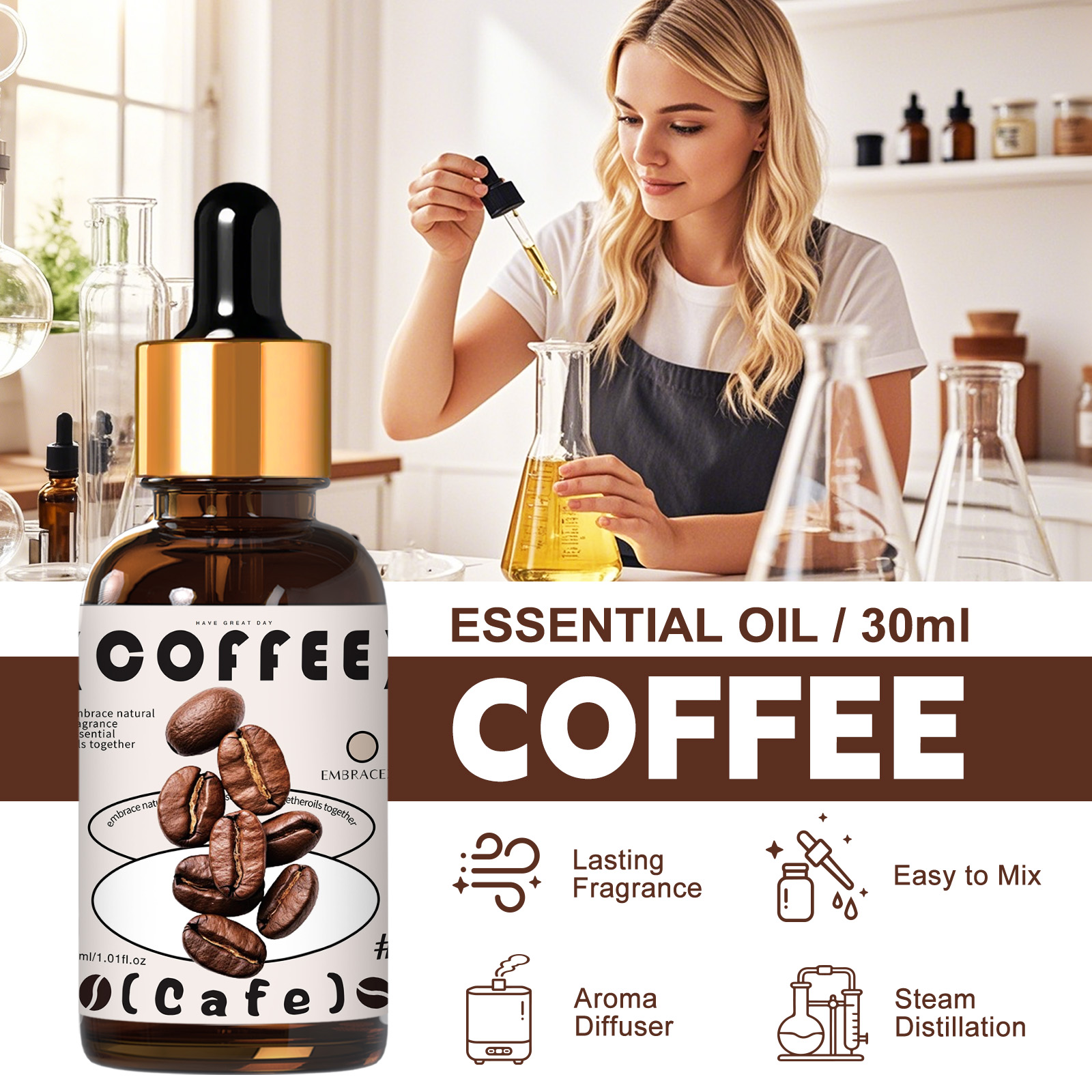 30ml Coffee Essential Oil  For - مراجعة Soap Making Friend وسعره
