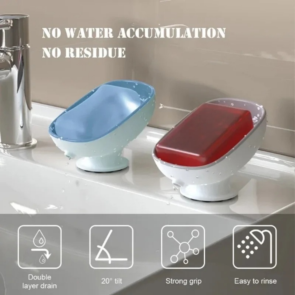 1pc Super Suction Cup Bathroom - مراجعة Soap Dish Draining وسعره