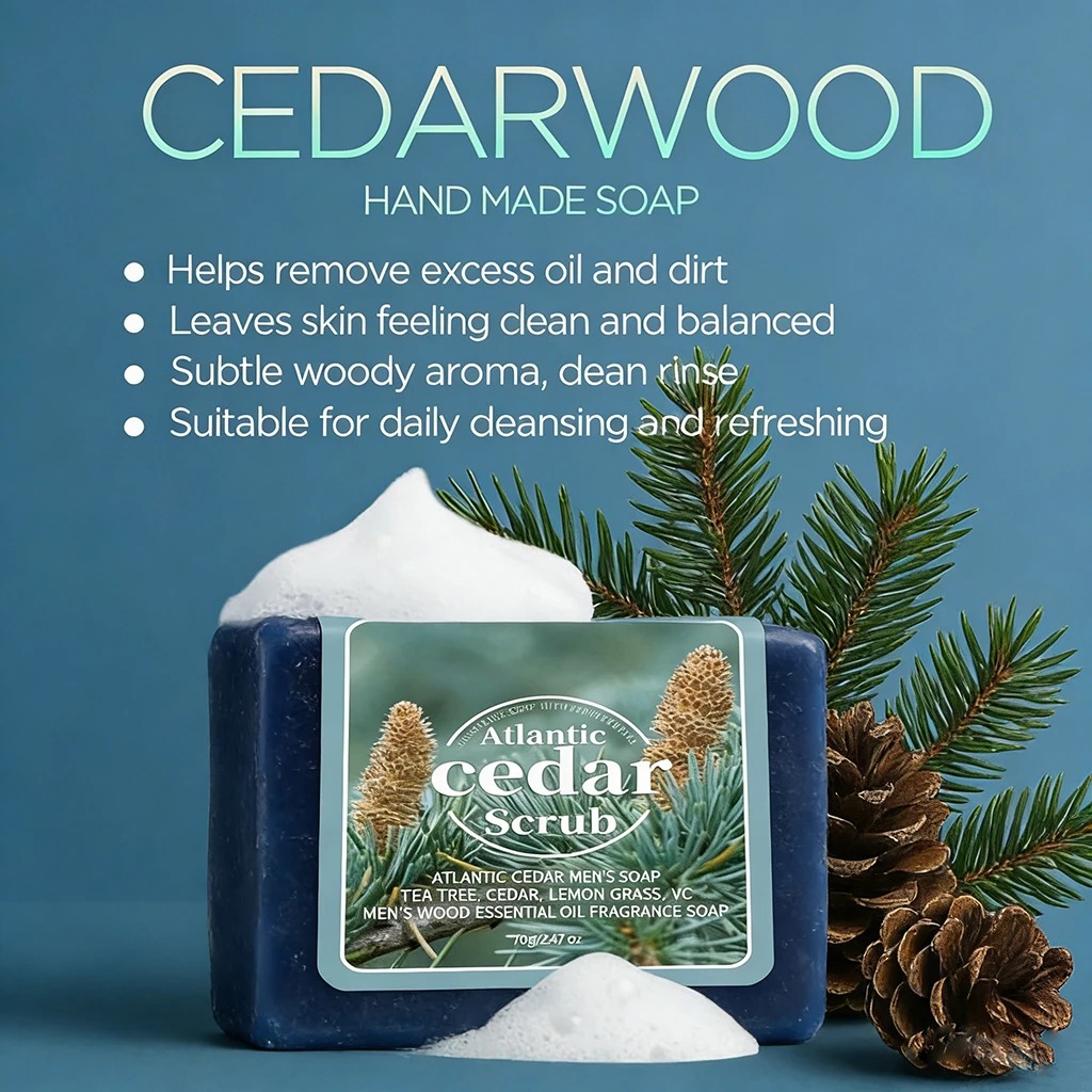 Men's Cedar Essential Oil Soap - مراجعة Castor Oil Soap وسعره