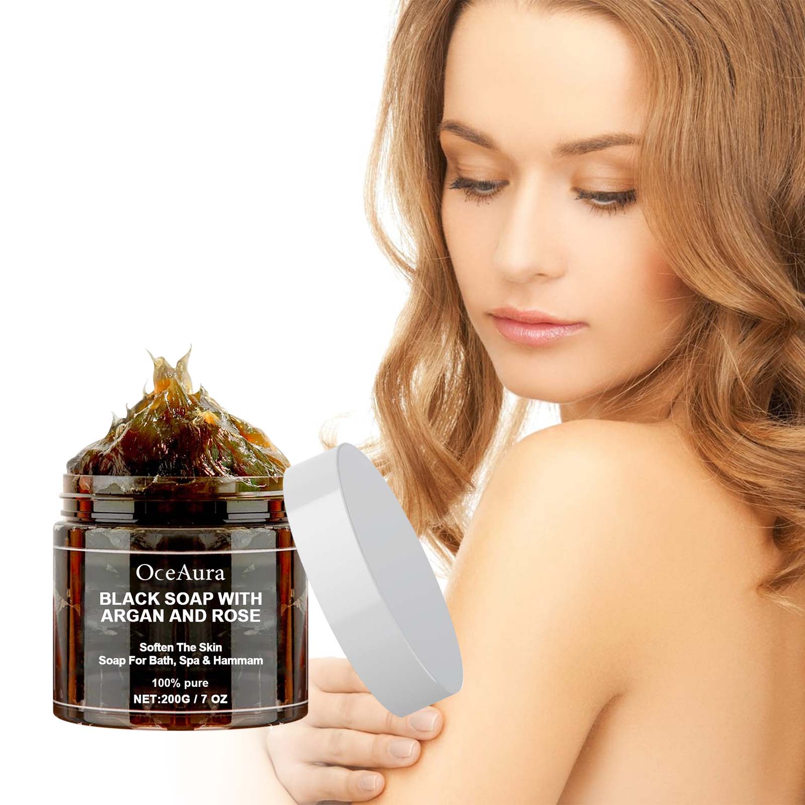 OCEAURA Black Soap With Argan  - مراجعة Castor Oil Soap وسعره