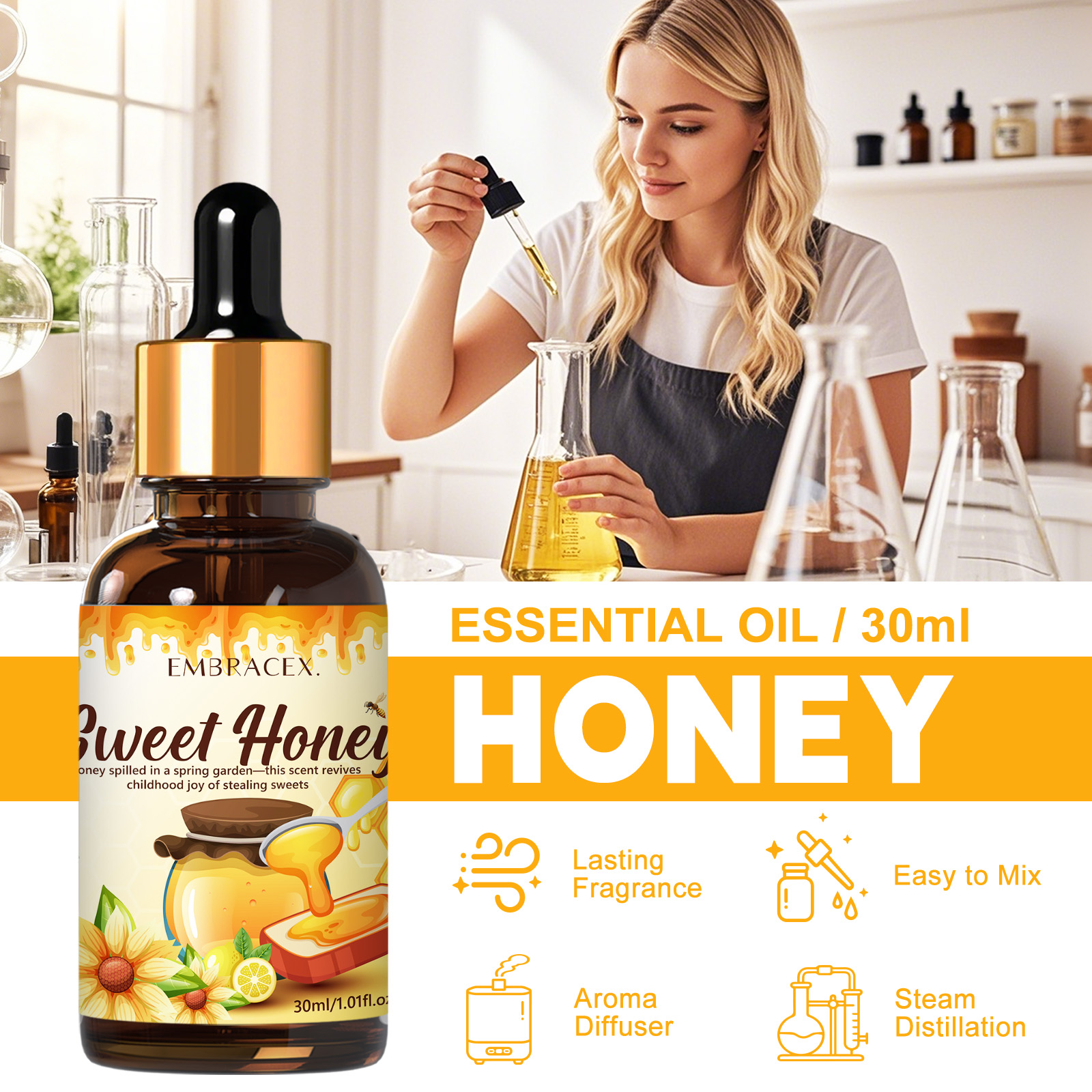 30ml Honey Essential Oil Food  - مراجعة Soap Making Friend وسعره